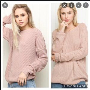 Brandy Melville Pink Knit Sweater